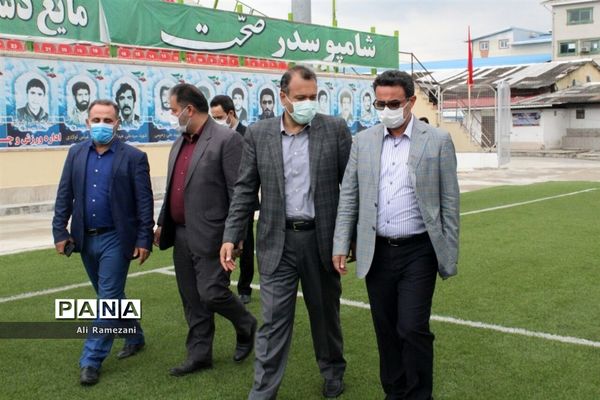 بازدید مدیرکل ورزش و جوانان مازندران از ورزشگاه شهید وطنی قائم‌شهر