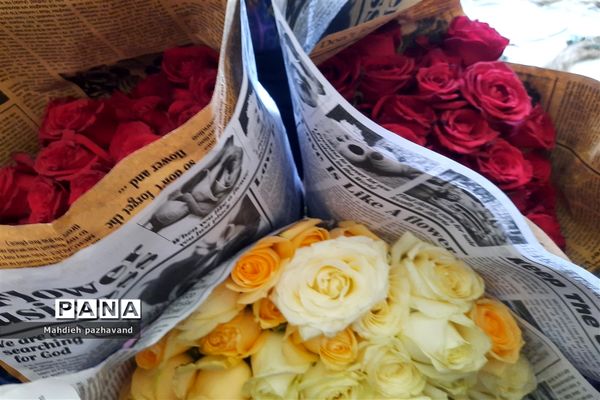 اهدای 1000 شاخه گل رزبه شهروندان شیرازی  به مناسبت عید غدیر