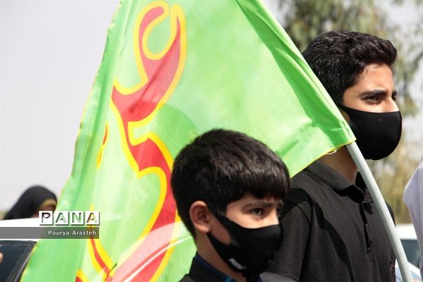 کاروان شادی خودرویی و موتوری خانوادگی در شهرستان خوسف در روز عید سعید غدیرخم