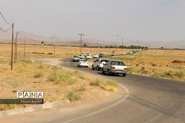 کاروان شادی خودرویی و موتوری خانوادگی در شهرستان خوسف در روز عید سعید غدیرخم