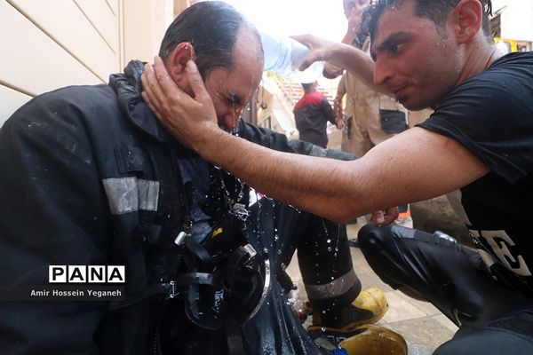 آتش سوزی بازار پردیس کیش