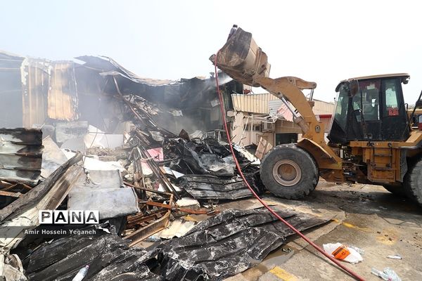 آتش سوزی بازار پردیس کیش