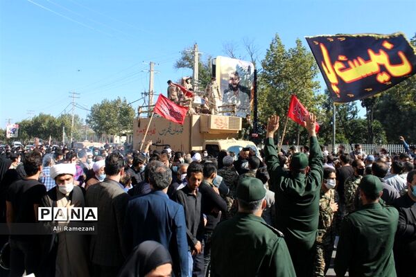 مراسم تشیع پیکر شهید مدافع حرم محمد بلباسی در قائم شهر