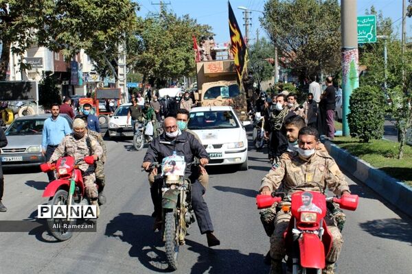 مراسم تشیع پیکر شهید مدافع حرم محمد بلباسی در قائم شهر