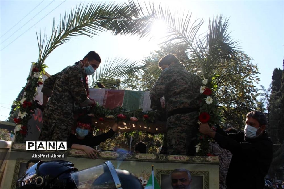 آیین تشییع شهید مدافع حرم محمود رادمهر در ساری