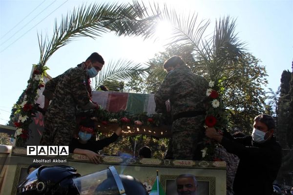 آیین تشییع شهید مدافع حرم محمود رادمهر در ساری