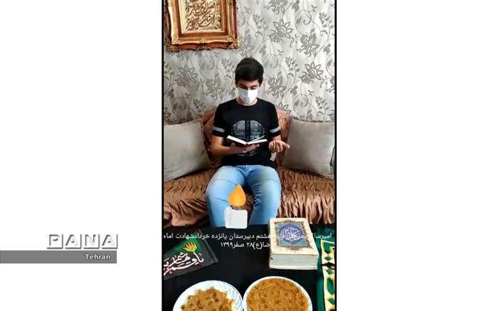 سوگواری دانش آموزان مدارس منطقه ۱۲  در ایام شهادت ائمه اطهار(ع)