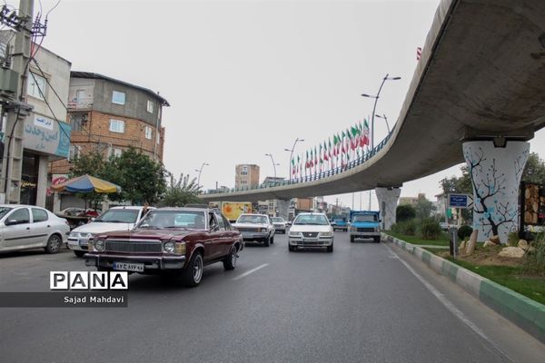 رالی خانوادگی خودروی کلاسیک در ساری