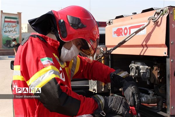 برگزاری مانور زلزله در ناحیه 3 اهواز