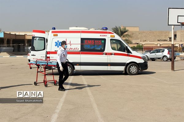 برگزاری مانور زلزله در ناحیه 3 اهواز