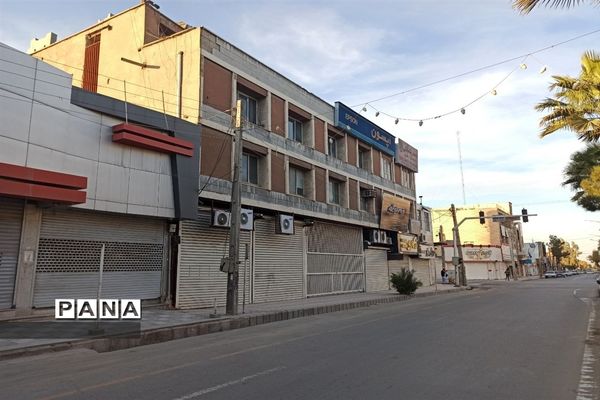 سیطره سکوت کرونایی بر شلوغ‌ترین خیابان های زاهدان