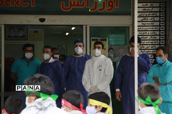 تقدیر از مدافعان سلامت در بیمارستان سیدالشهدا و میادین شهرستان آران وبیدگل