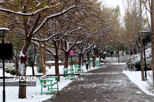 بارش برف پاییزی در مشهد