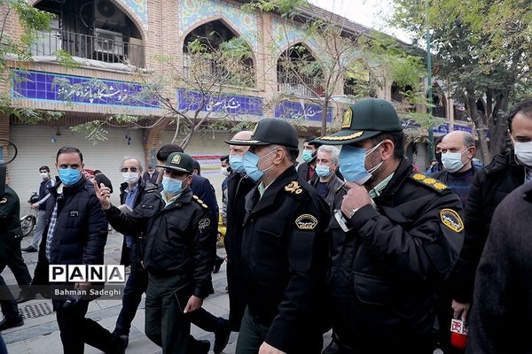 حضور رئیس پلیس پایتخت در بازار بزرگ تهران