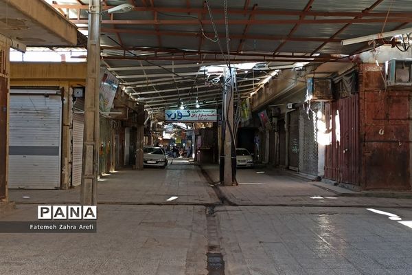 ششمین روز از محدودیت‌های کرونایی در بازار مرکزی زابل