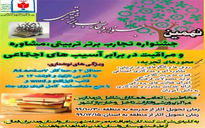 جشنواره تجارب برتر تربیتی برگزار می‌شود