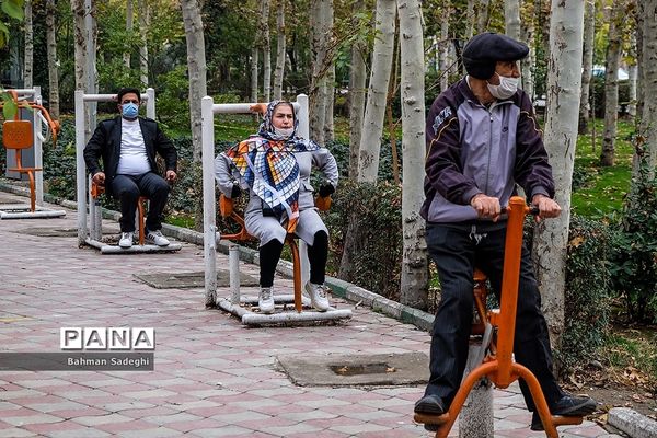 ورزش در پارک زیر سایه کرونا