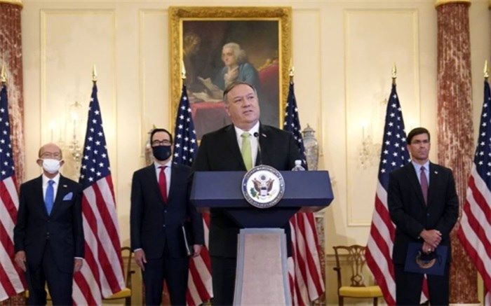 توئیت پمپئو درباره اعمال تحریم علیه دو فرد مرتبط با ایران