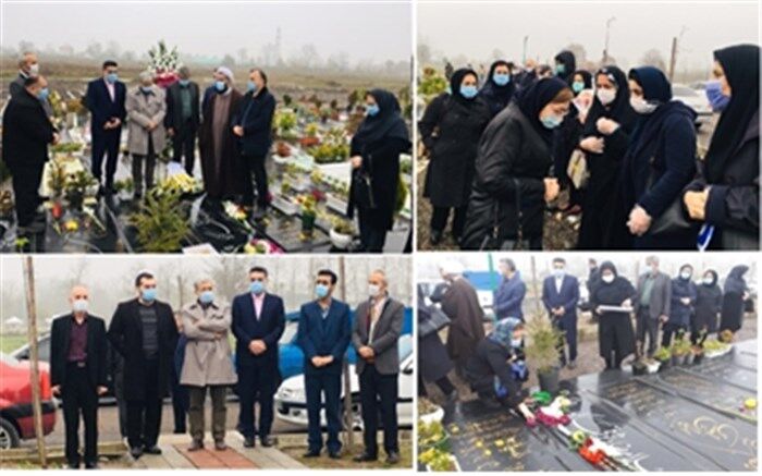 گلباران و عطرافشانی مزارشهدای مدافع سلامت