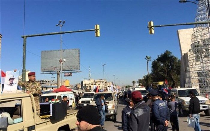 راهپیمایی در بغداد در محکومیت ترور سردار سلیمانی و ابومهدی المهندس