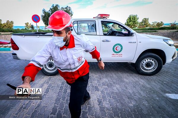 مانور زلزله در جزیره کیش