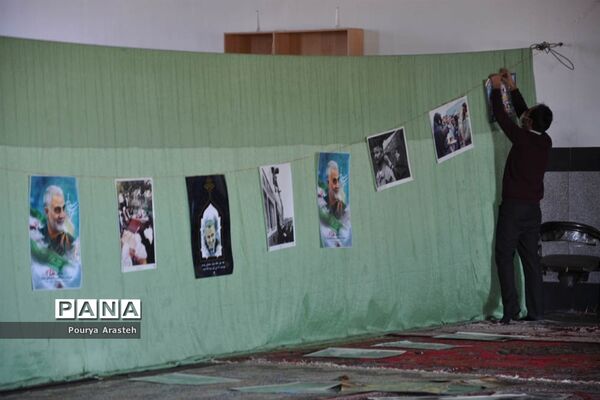 فضاسازی سالگرد شهادت سردار دلها  درشهرستان خوسف  استان خراسان جنوبی