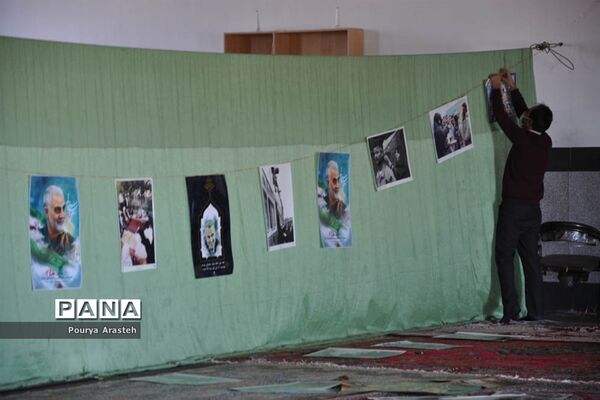 فضاسازی سالگرد شهادت سردار دلها  درشهرستان خوسف  استان خراسان جنوبی