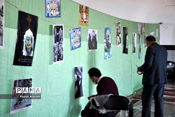 فضاسازی سالگرد شهادت سردار دلها  درشهرستان خوسف  استان خراسان جنوبی