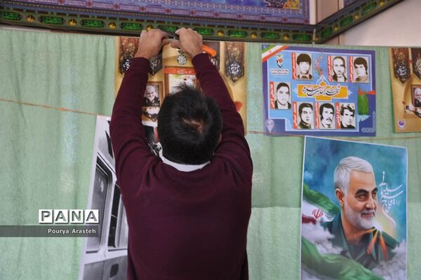 فضاسازی سالگرد شهادت سردار دلها  درشهرستان خوسف  استان خراسان جنوبی