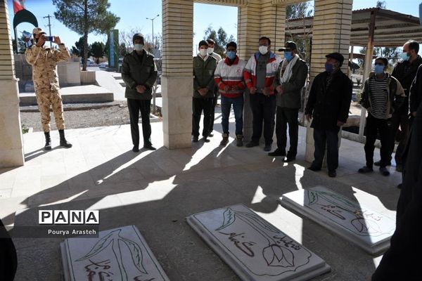 غبارروبی مزارشهدا شهرستان خوسف در سالروز شهادت سردار دلها
