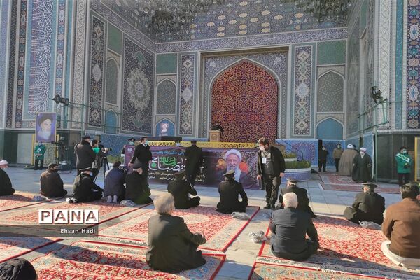 تشییع پیکرمرحوم آیت الله محمد تقی مصباح یزدی در حرم مطهر حضرت امام رضا (ع)