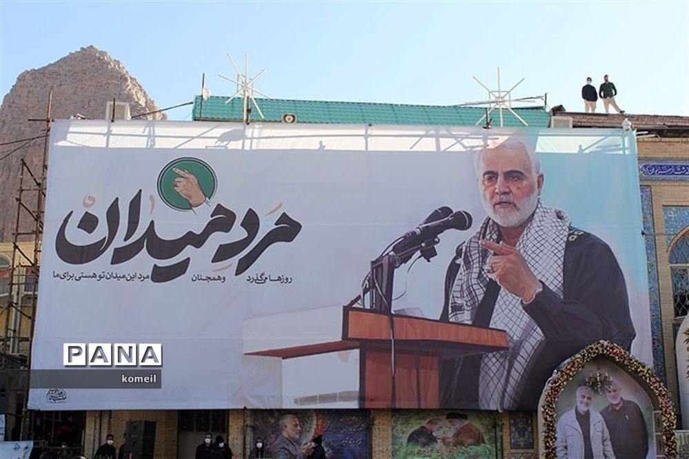 مراسم سالگرد سردار سلیمانی در گلزار شهدای کرمان