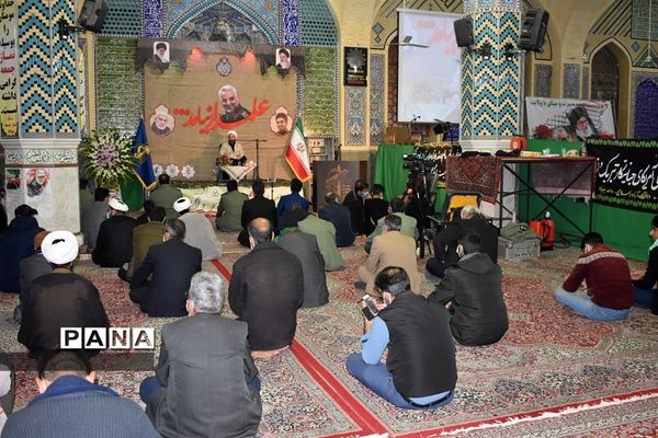 یادواره 156 شهید شهرستان وسالگرد سردارقاسم سلیمانی درمسجد جامع بهاباد