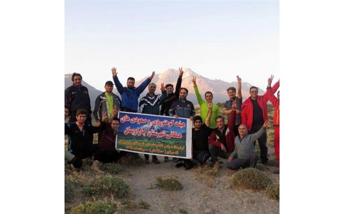 صعود تیم کوهنوردی چاراویماق به کوه سبلان