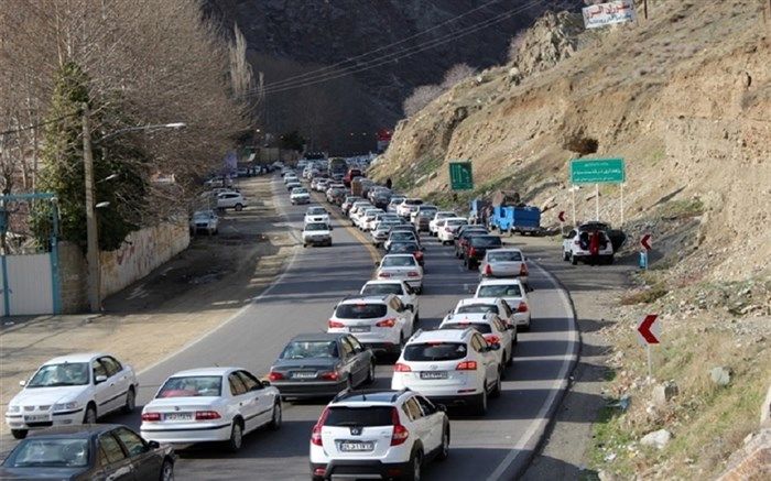 ترافیک نیمه سنگین در محور چالوس