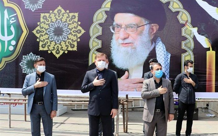 حضور استاندار گیلان در اجتماع بزرگ  مراسم عزاداری امام حسین (ع) در میدان شهدای ذهاب رشت