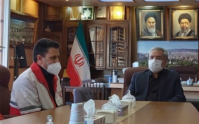 دیدار سرپرست جمعیت هلال احمر شهرستان تبریز با فرماندار شهرستان تبریز