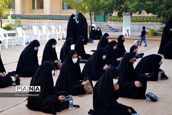 عزاداری حسینی در حوزه علمیه نرجس(س) شهرستان بیرجند