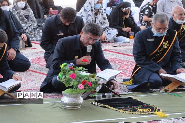 آیین سفره صلوات  و روضه خوانی در حرم مطهر احمد بن موسی (ع)شاهچراغ شیراز در ایام محرم