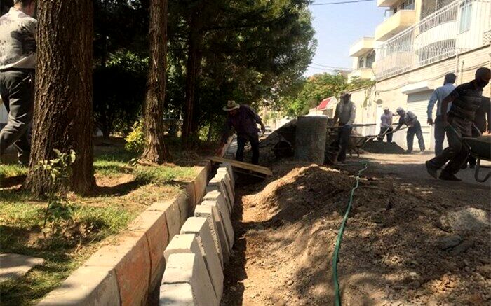 عملیات جدول گذاری در کوی دماوند شرقی