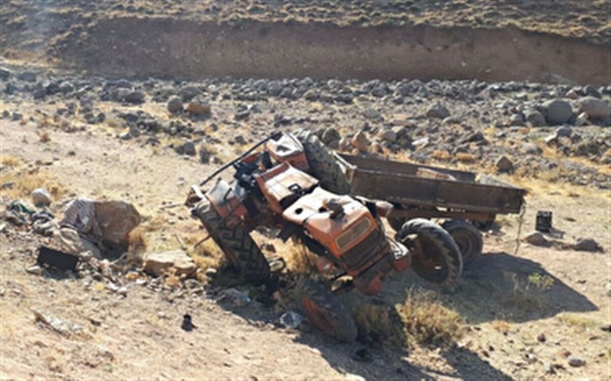 واژگونی مرگبار تراکتور در عجب شیر