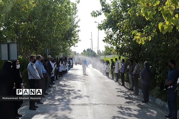 بدرقه پیکر شهیده مدافع سلامت استان بوشهر با کاروان اشک