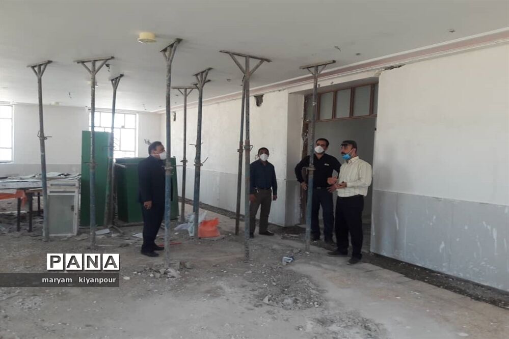 بازدید مسئولان آموزش و پرورش  از روند احداث و مقاوم‌سازی مدارس مسجدسلیمان