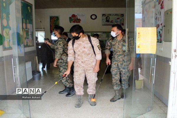 ضدعفونی و گندزدایی مدارس شهرستان گلوگاه