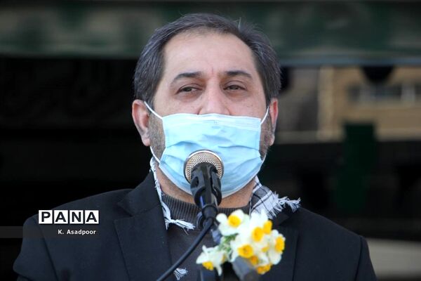 آیین تشییع پیکر شهید گمنام دفاع مقدس در اداره‌کل آموزش و پرورش فارس