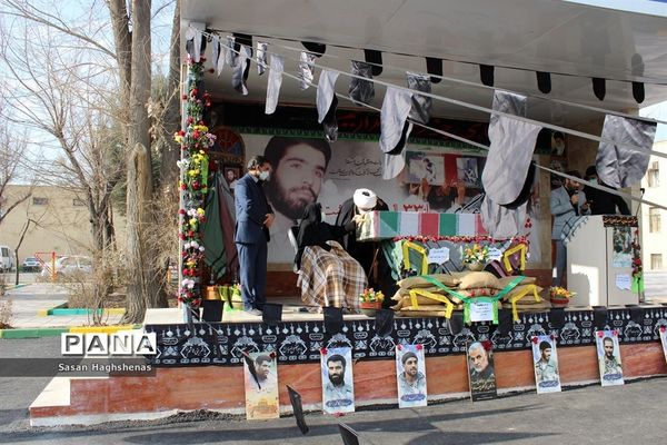 آرام گرفتن پیکر مطهر شهید عسگری  در آستان مقدس امامزاده عقیل(ع) اسلامشهر