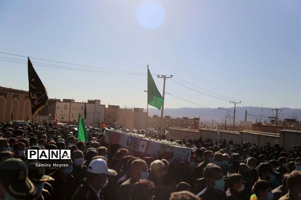 مراسم تشییع و تدفین 2 شهید گمنام دربوستان آیت ا...بهجت بیرجند