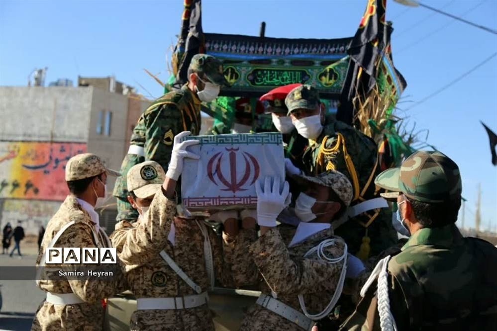 مراسم تشییع و تدفین 2 شهید گمنام دربوستان آیت ا...بهجت بیرجند