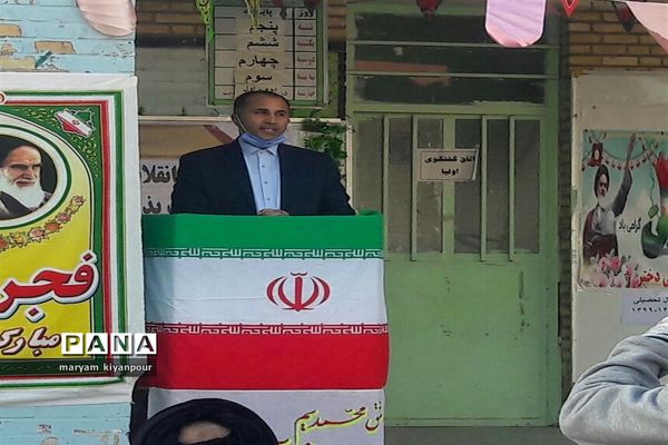 آیین نواختن زنگ انقلاب در مدارس مسجدسلیمان