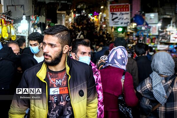 ازدحام در بازارتهران ؛ شرایط نارنجی